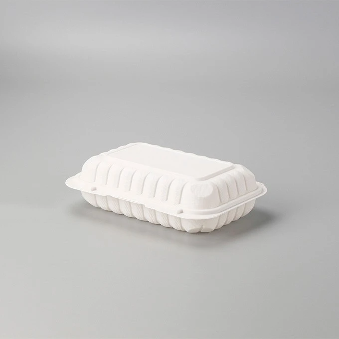 6x9inch White Pp Microwaveable Food Containers Takeout Food To Go Lunch Box Plastic Reusable Clamshell Food ContainerH