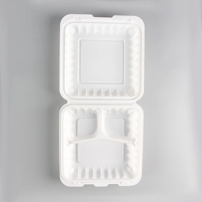 Biodegradable Clamshell Takeaway Food Container Disposable Bento Lunch Box Takeaway PP Plastic Food Box With Vented
