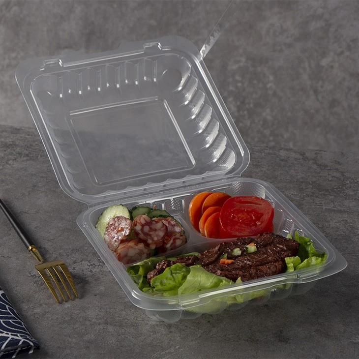 Одноразові прозорі пластикові контейнери для обіду Bento Box