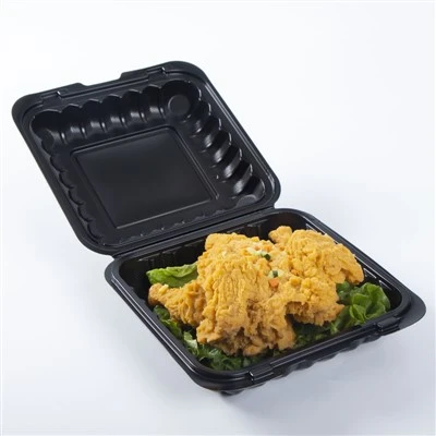 Чорна розкладачка Bento для виносу 9x9 дюймів
