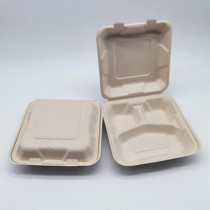 Контейнер для харчових продуктів з цукрової тростини 9"x9"